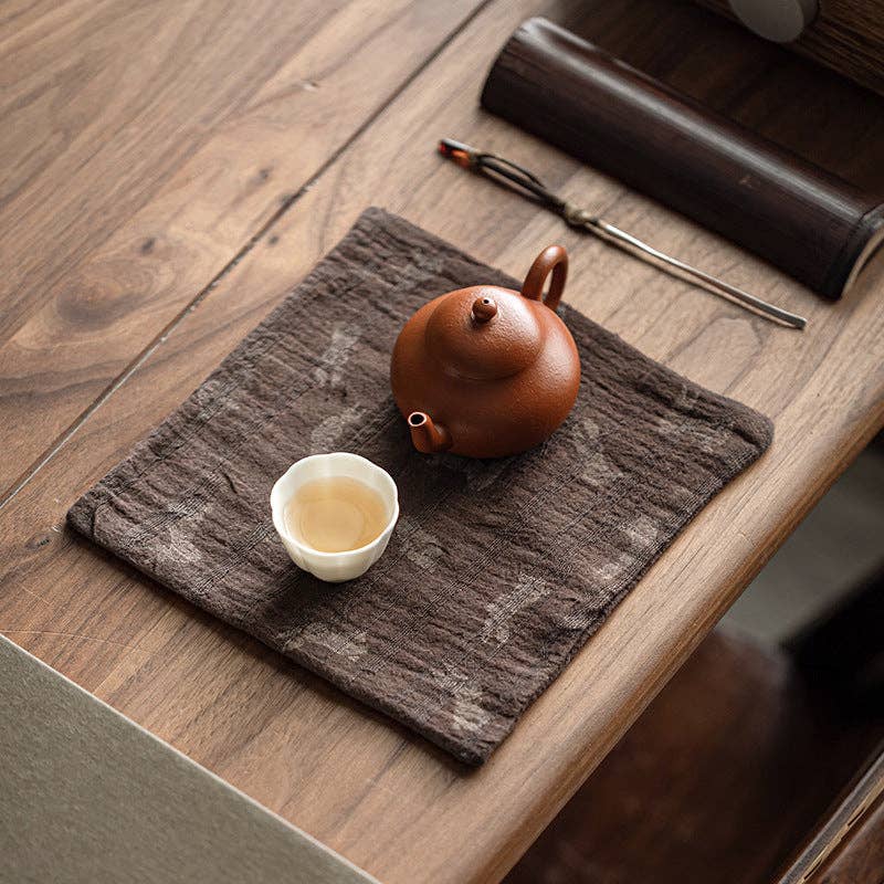 Hand-dyed Cotton + Linen Gongfu Tea Towel
