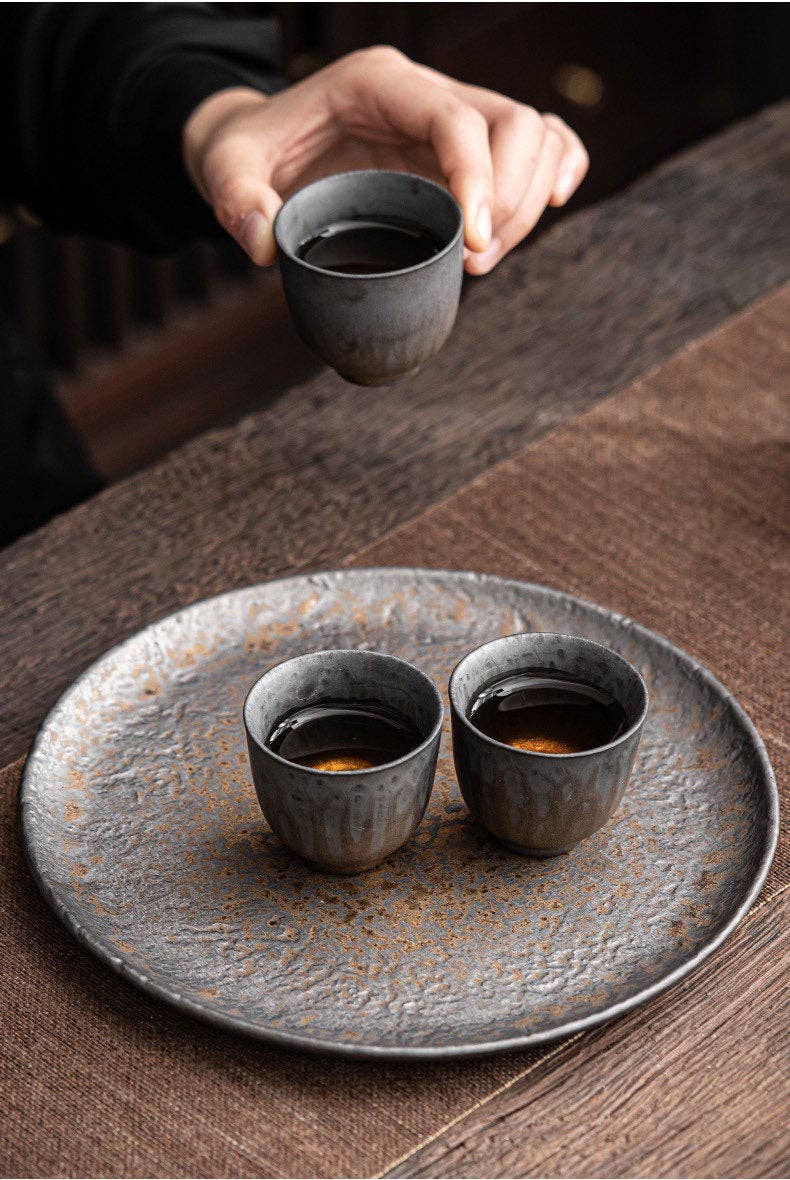 Ceramic Golden Black Tea Cup