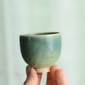 Seafoam Footed Tea Cup