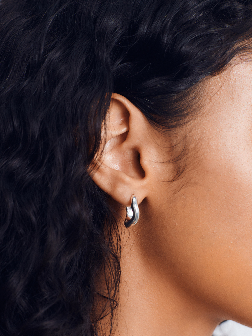 Rowan Hoops in Sterling Silver