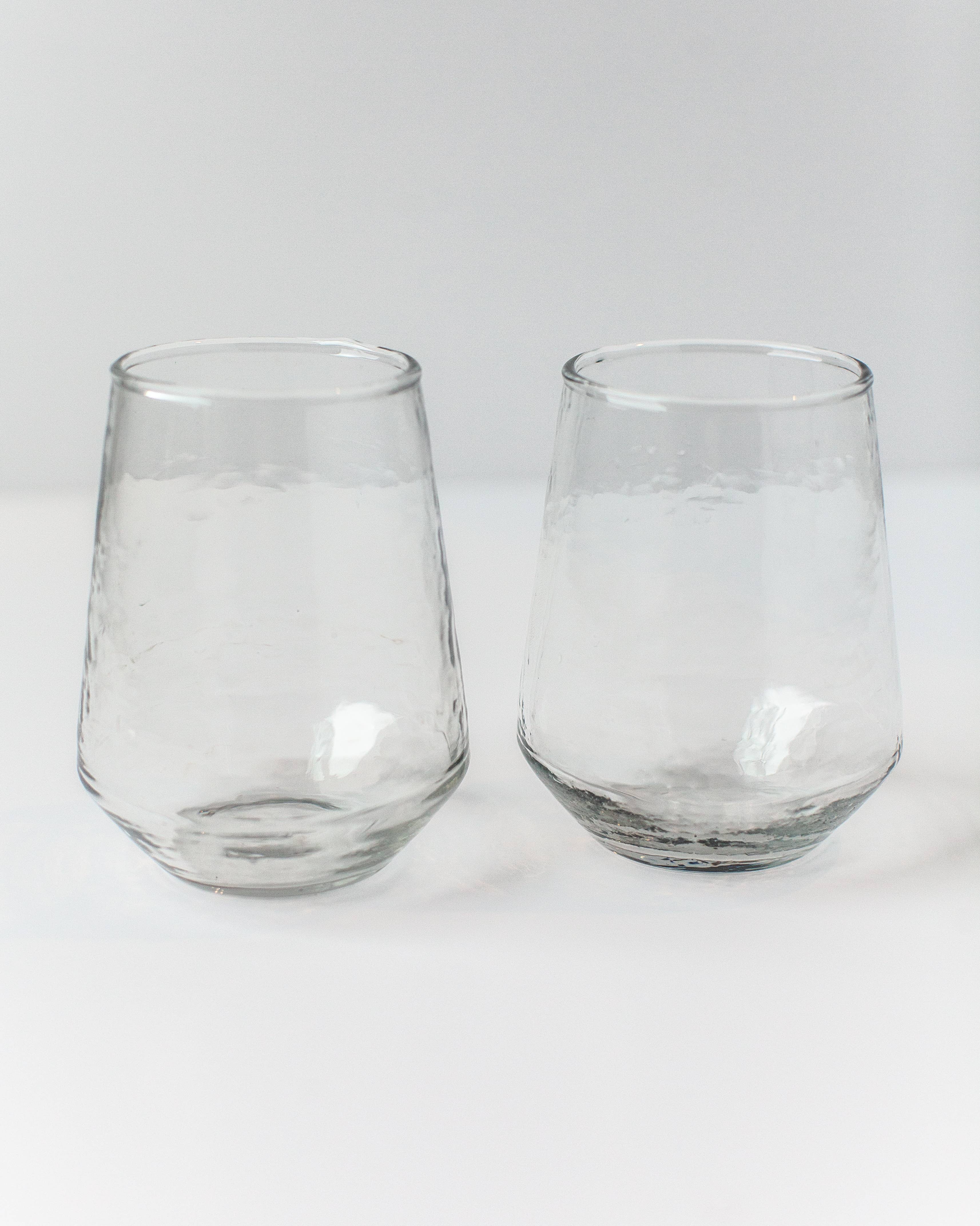 Handblown Hammered Glass Tumbler