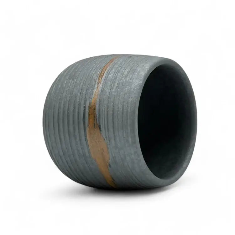 Charcoal Mino-yaki Yunomi - Japanese Teacup