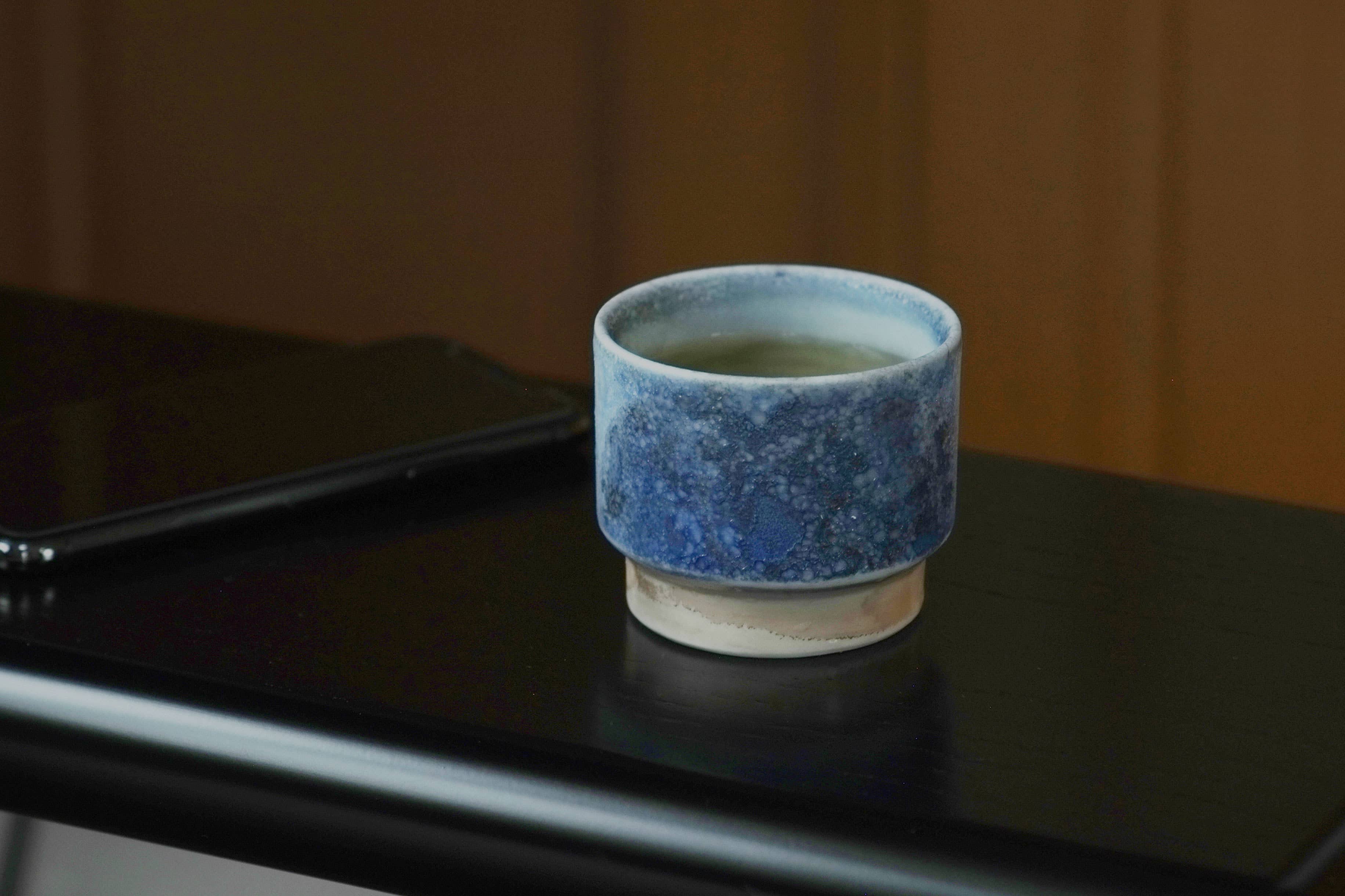 Kasama-yaki Blue Glaze Cup - Small