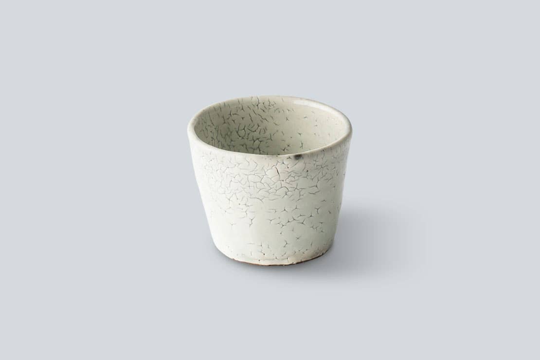 Minami White Crackle Glaze Teacup