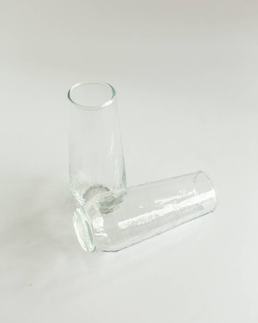 Handblown Hammered Champagne Flute