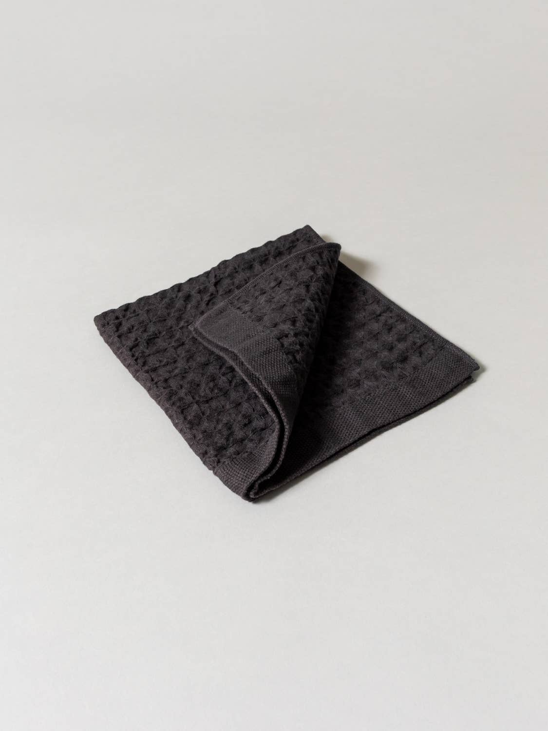 Lattice Linen Towel, Charcoal