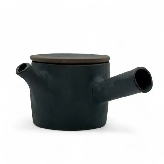 Urushi Stone Black Kyusu - Japanese Teapot