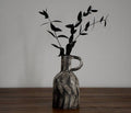 Handmade Black + White Painted Table Vase