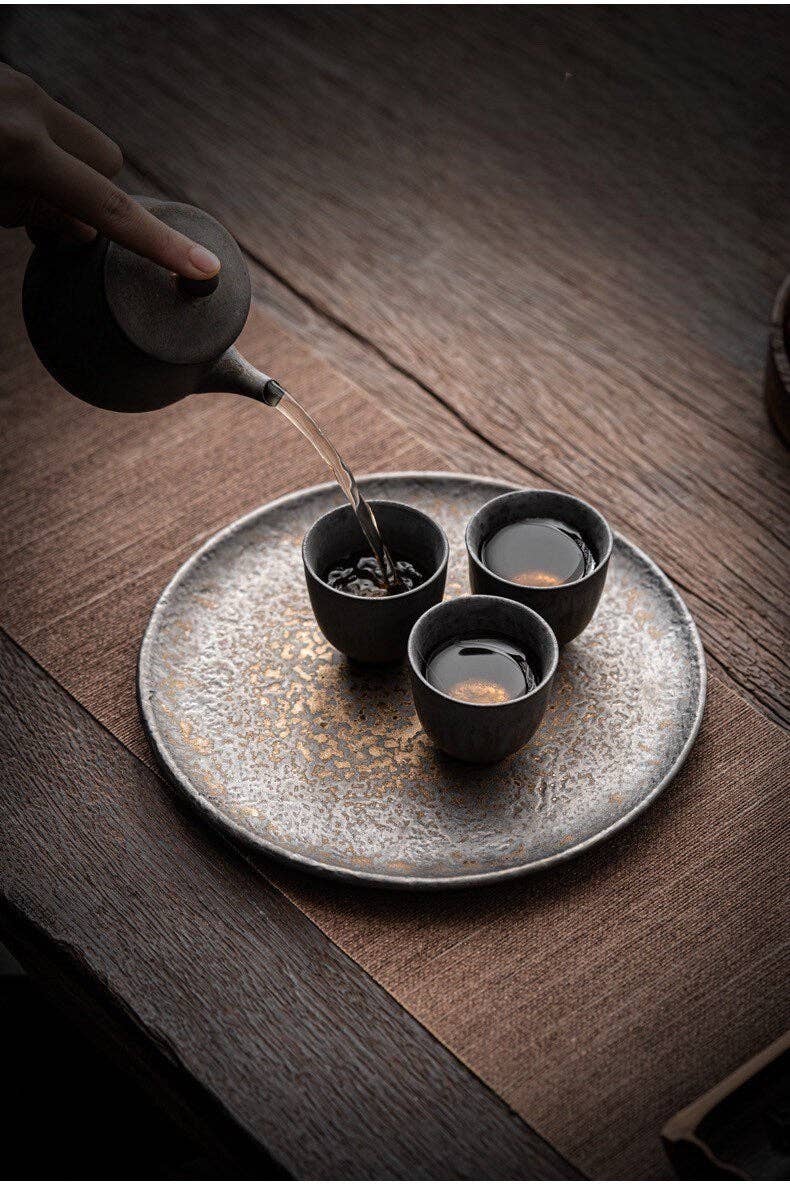 Ceramic Golden Black Tea Cup