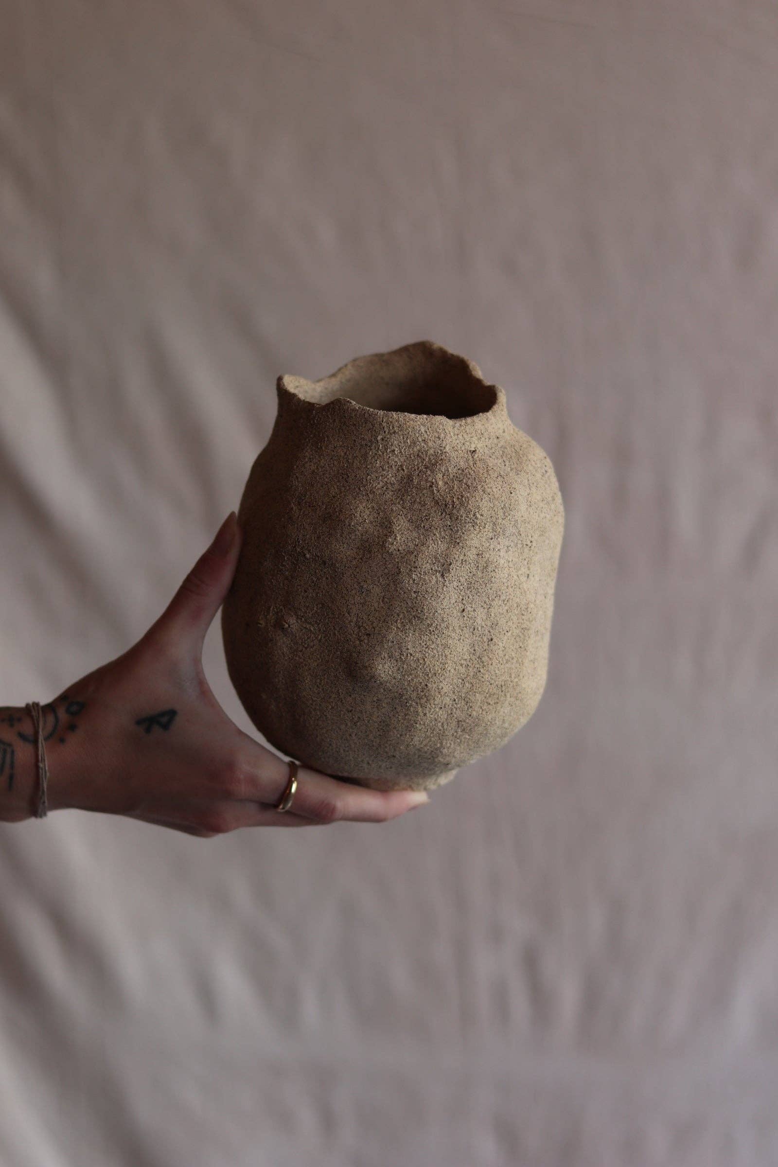 6.5" Gathered Earth Vessel