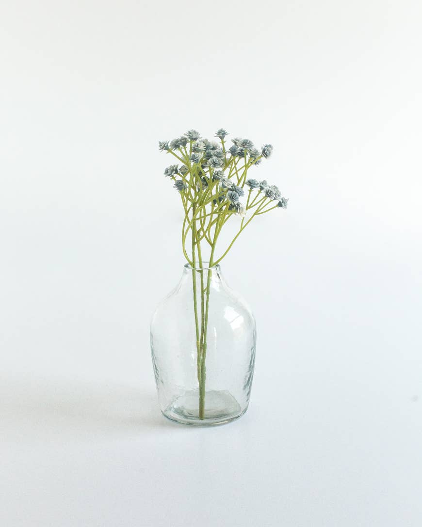 Handblown Hammered Glass Bud Vase