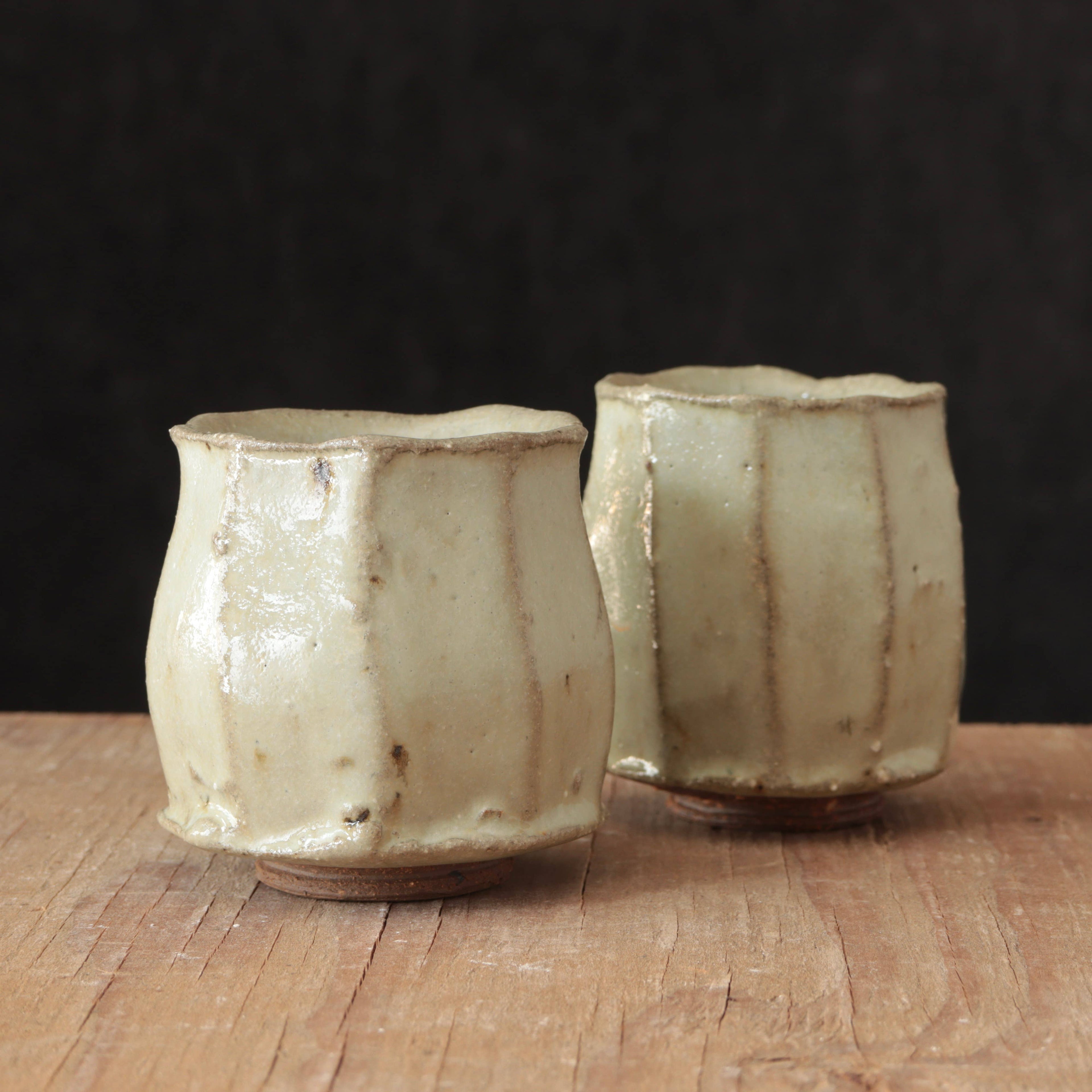 Wild Clay and Teacup with White Ash Glaze