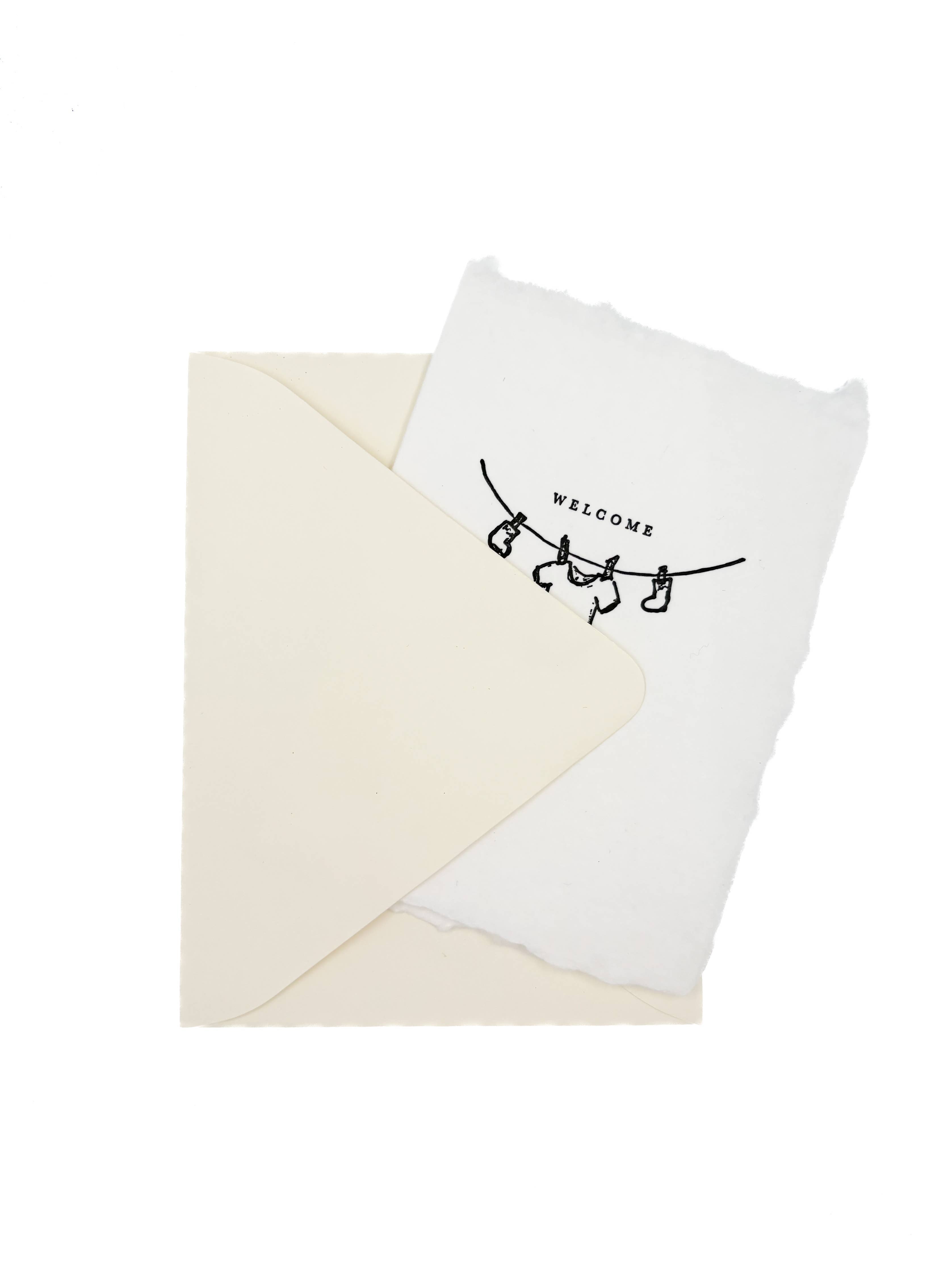 Welcome Baby Clothesline Card