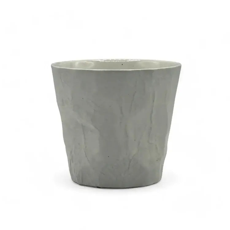 Kohiki Rock White Mino-yaki Yunomi - Japanese Teacup