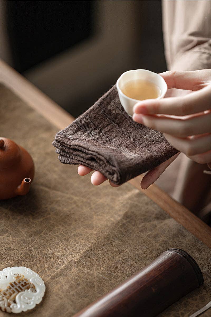 Hand-dyed Cotton + Linen Gongfu Tea Towel