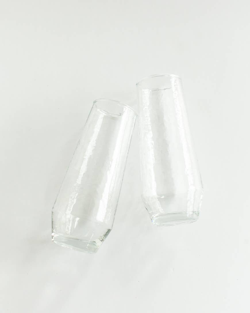 Handblown Hammered Champagne Flute