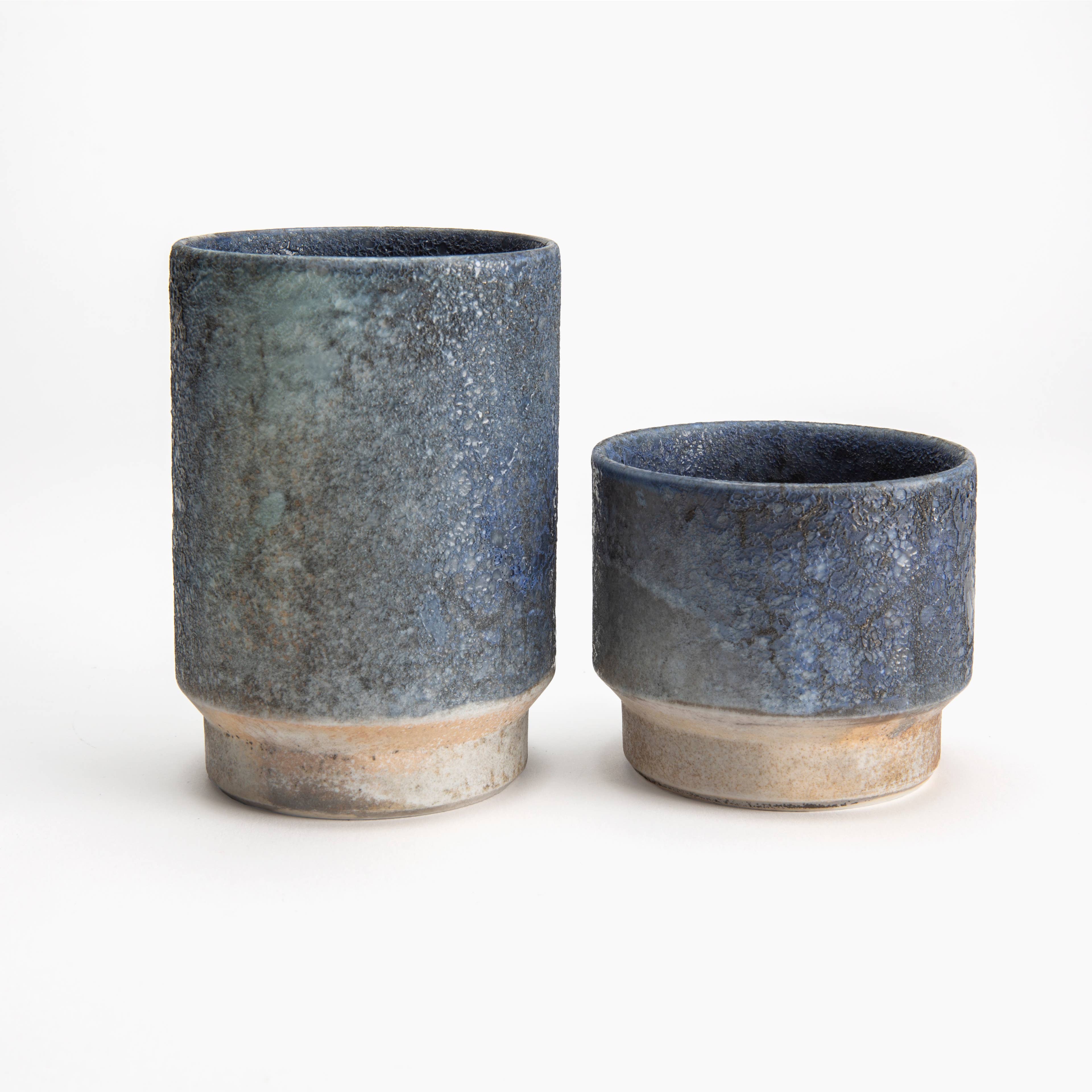 Kasama-yaki Blue Glaze Cup - Large