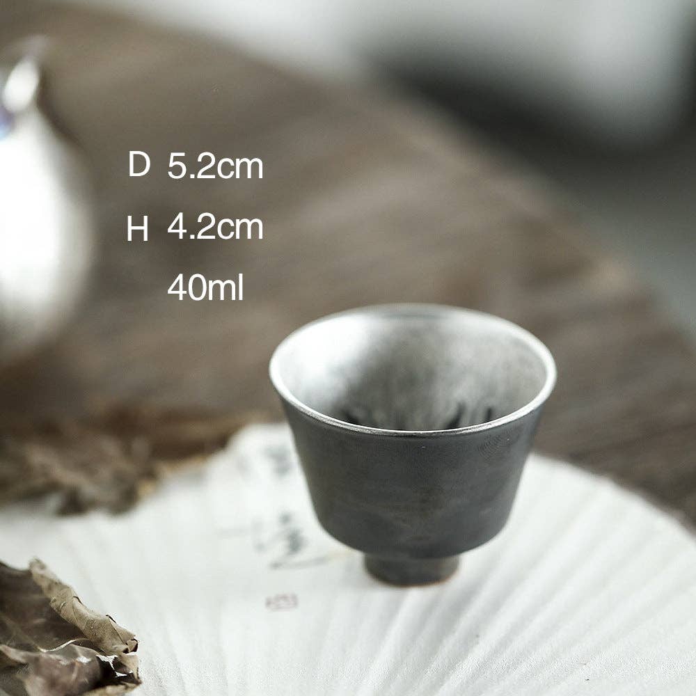 Ceramic Forst Silver Teacups - Set of 2