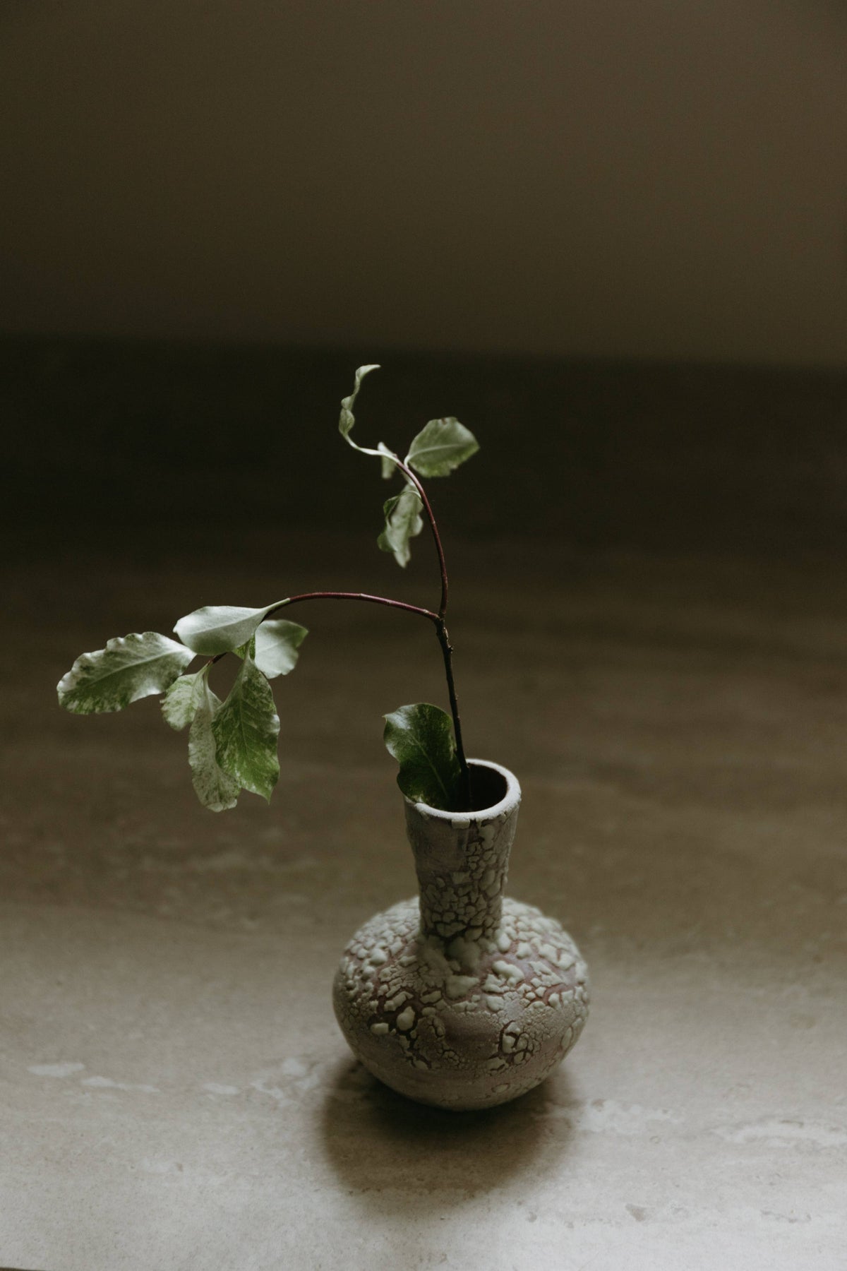 Crackled Ceramic Bud Vase