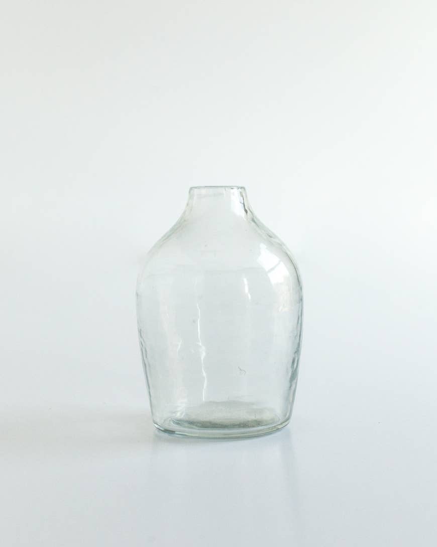 Handblown Hammered Glass Bud Vase