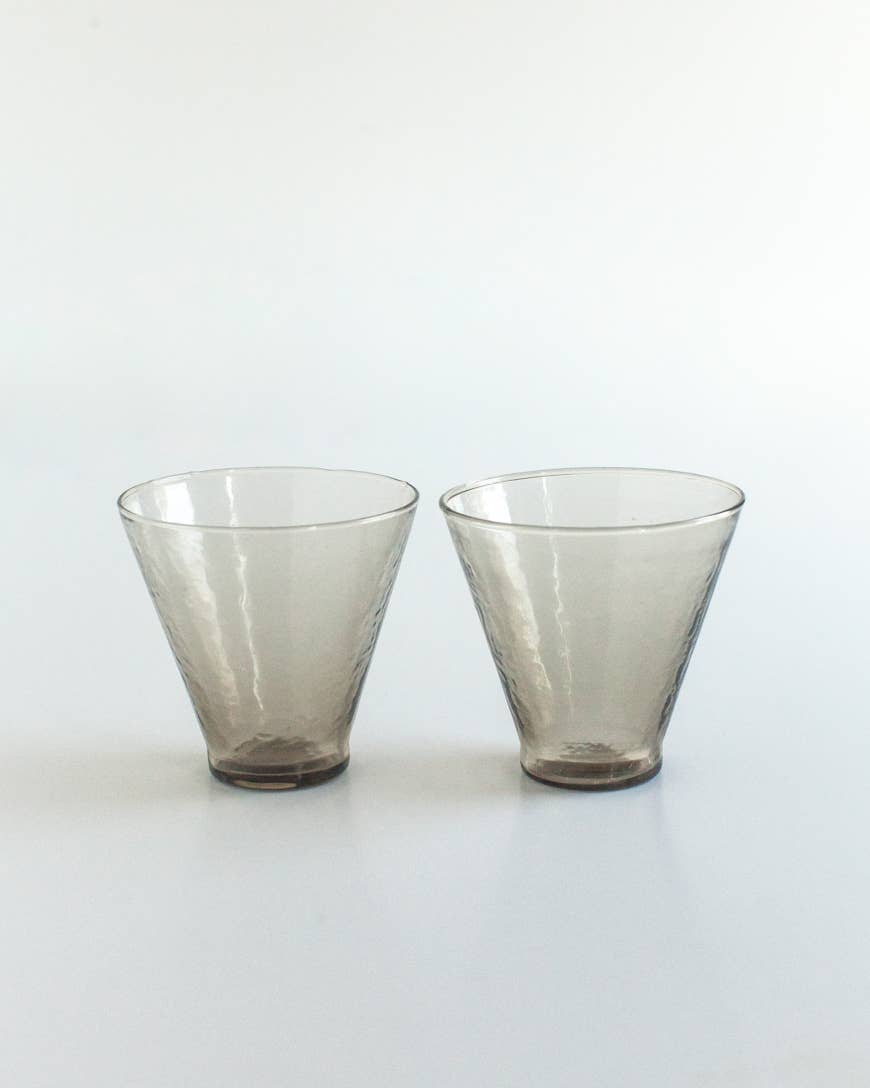 Handblown Hammered Glass Dessert Cups