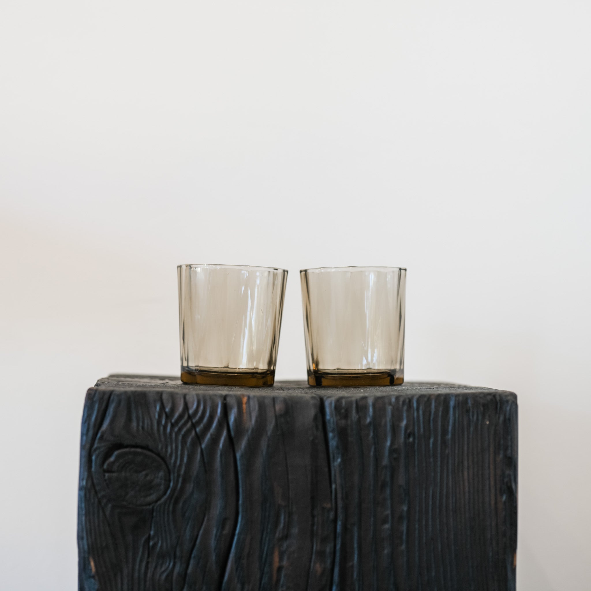 Smoked Geometric Drinking Glass