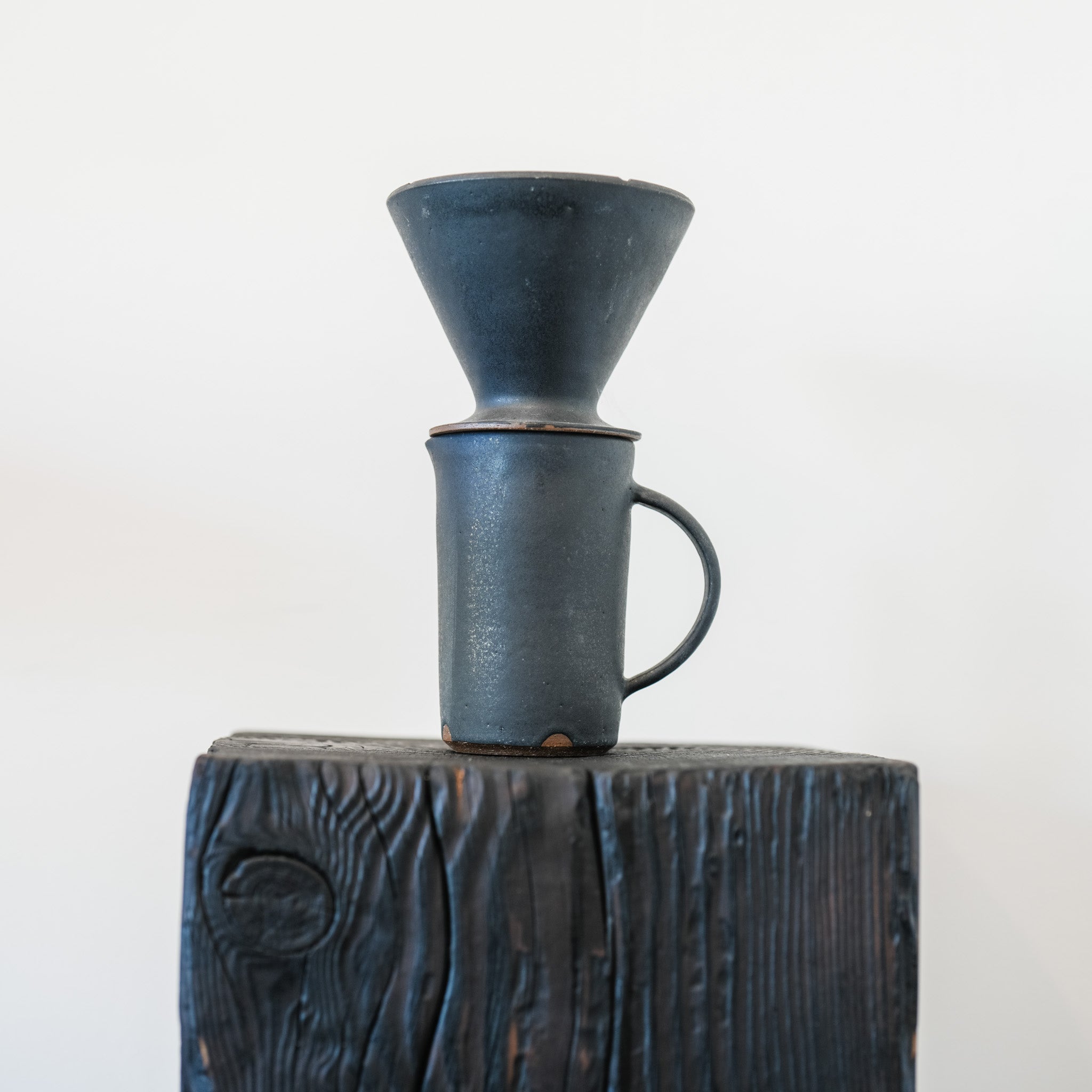 Black Stoneware Coffee Set