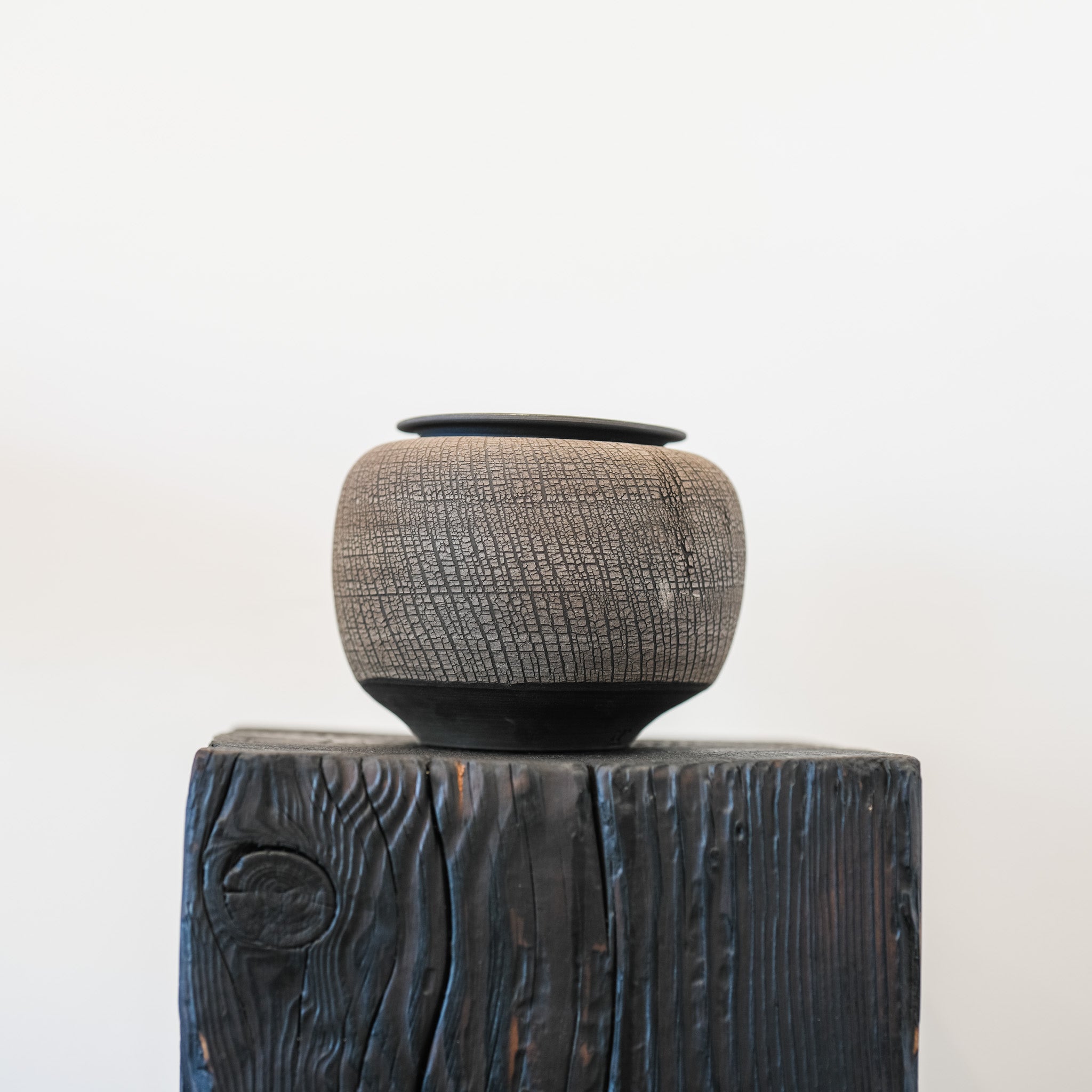 Charcoal Textured Vessel
