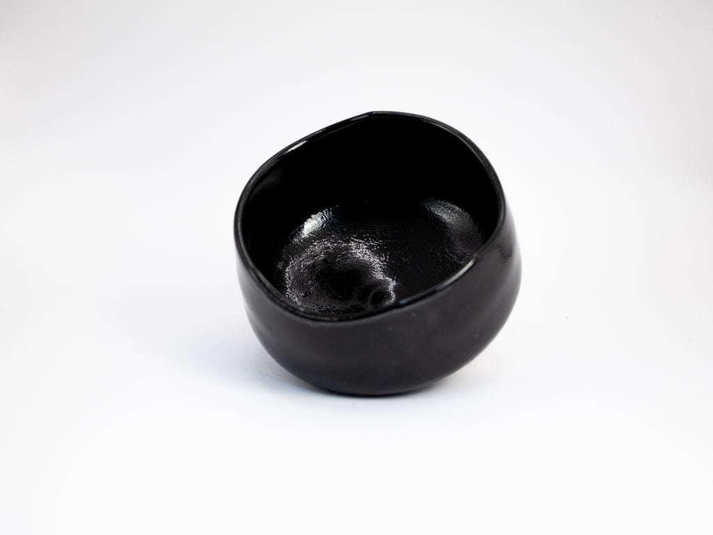 Black Ink Mino-yaki Chawan - Matcha Bowl