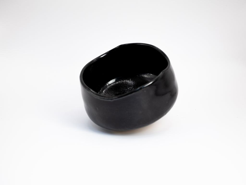 Black Ink Mino-yaki Chawan - Matcha Bowl