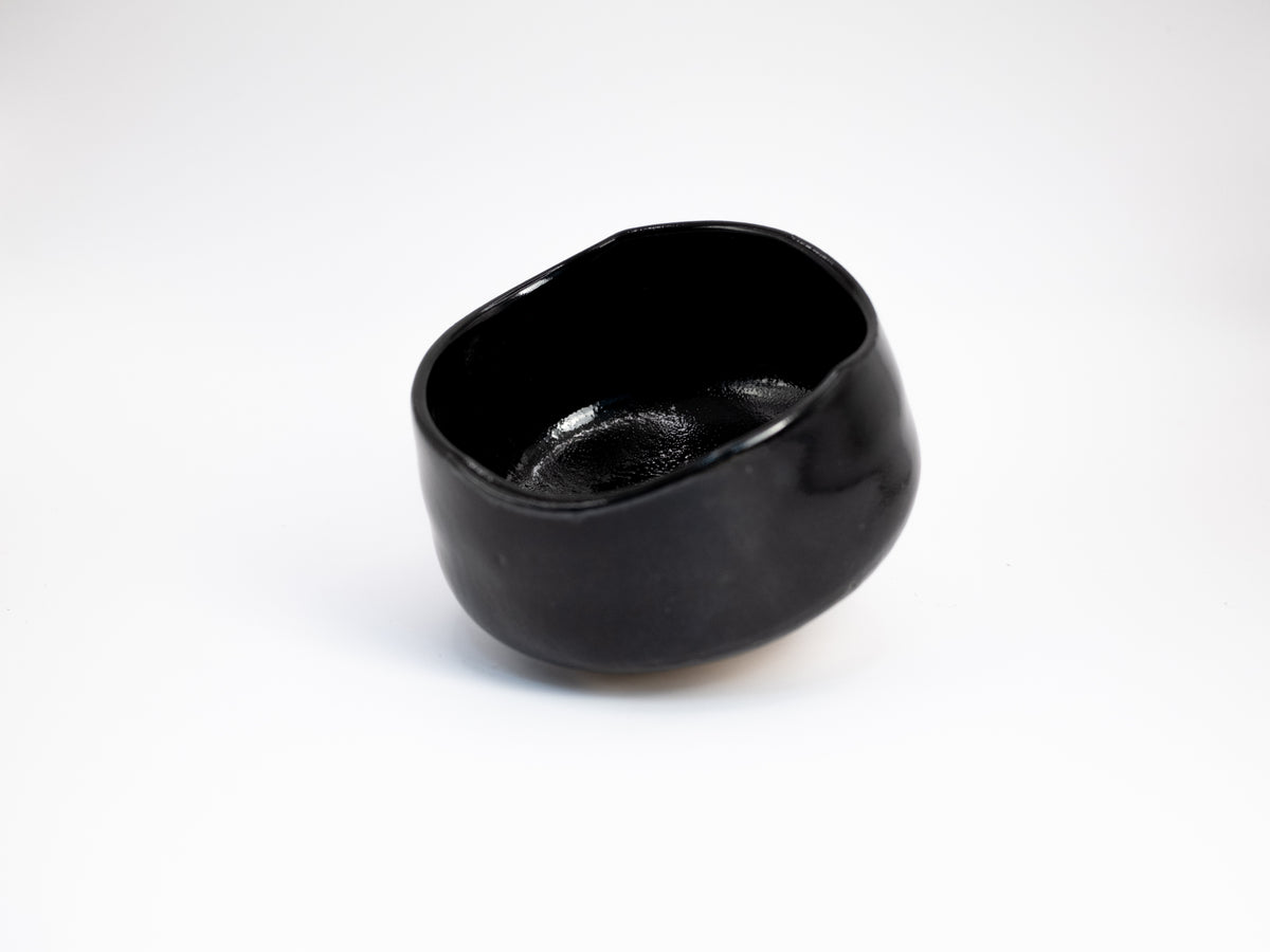 Black Ink Mino-yaki Chawan - Matcha Bowl