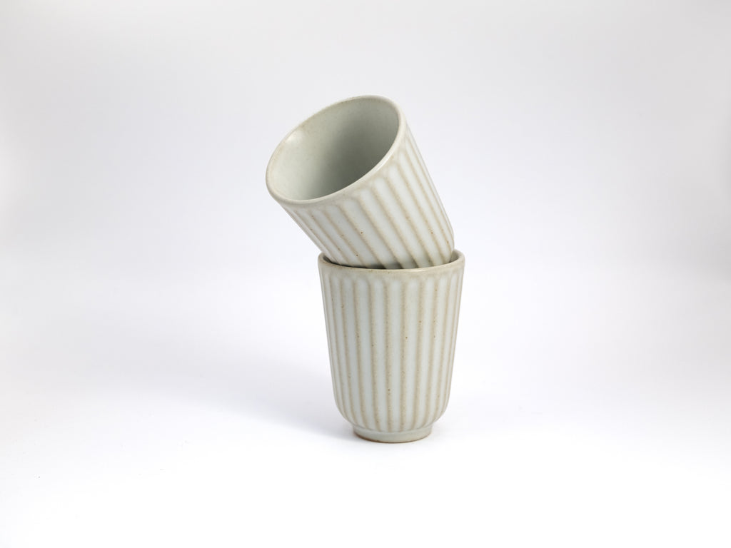 Fluted Ceramic Teacup
