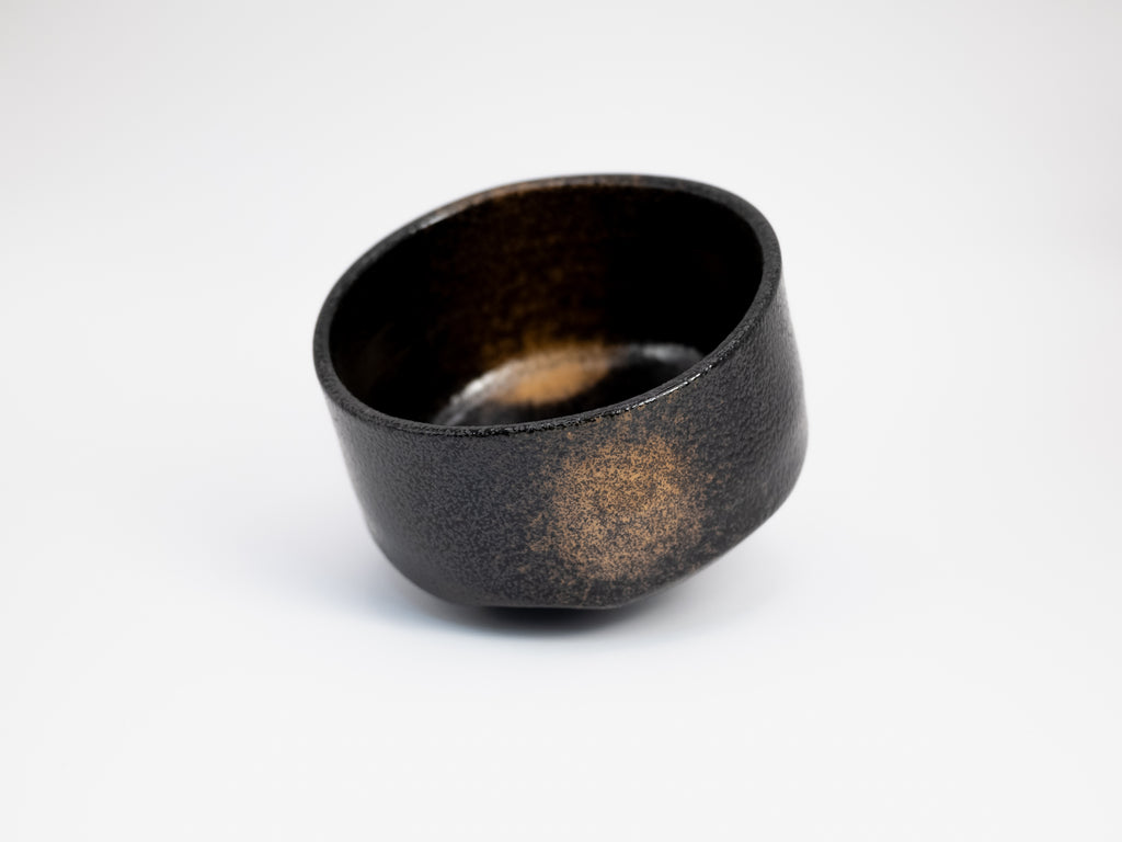 Golden + Onyx Mino-yaki Chawan - Matcha Bowl