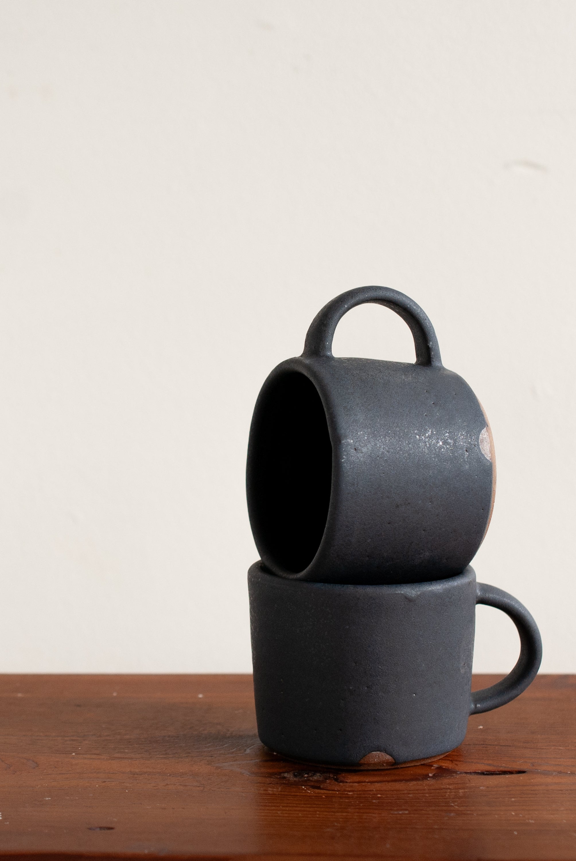 Black Stoneware Mug