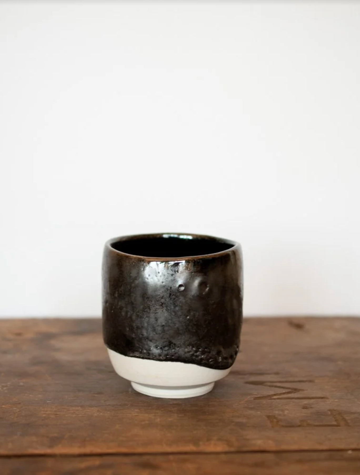 Black + White Porcelain Cup