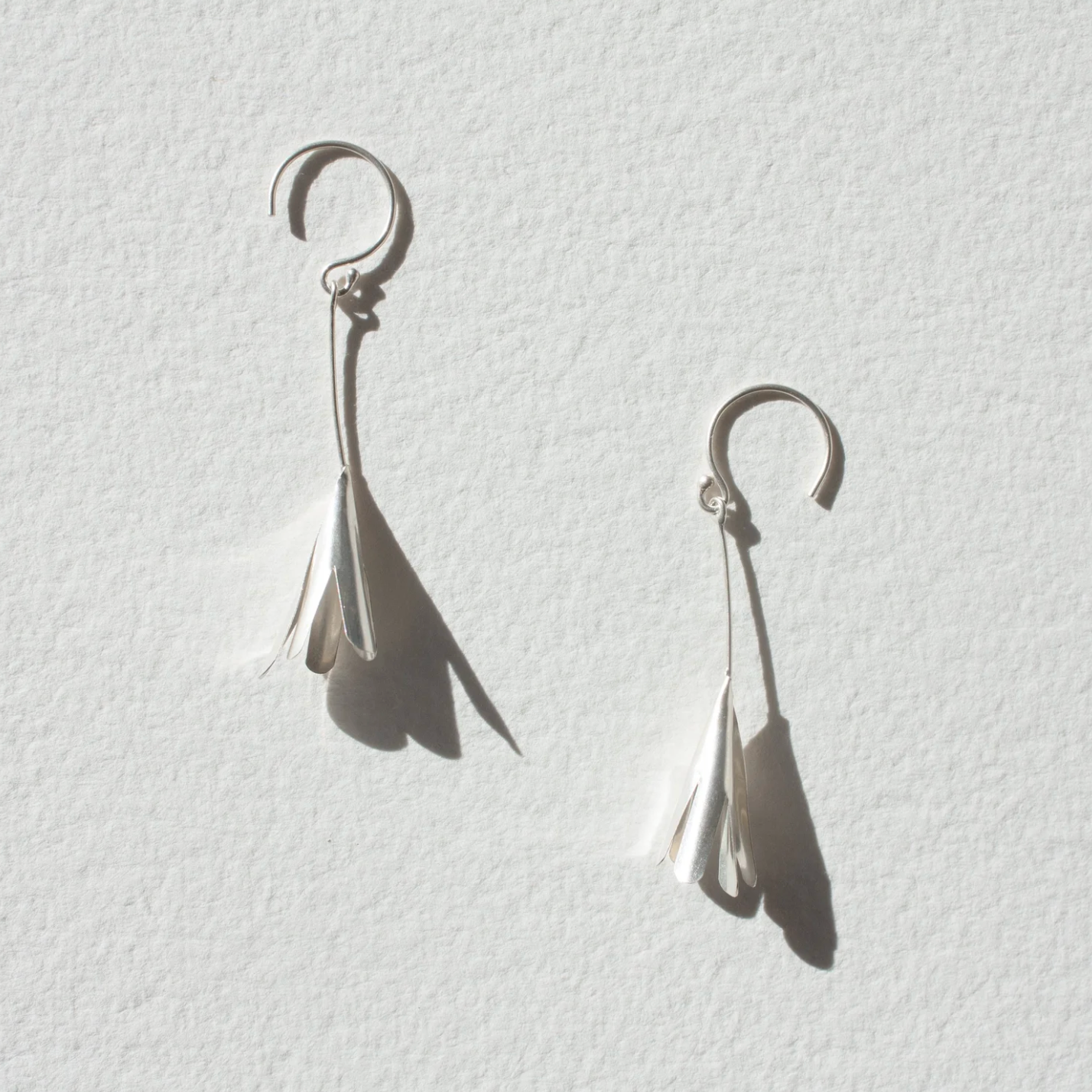 Big Flower Earrings - Sterling Silver