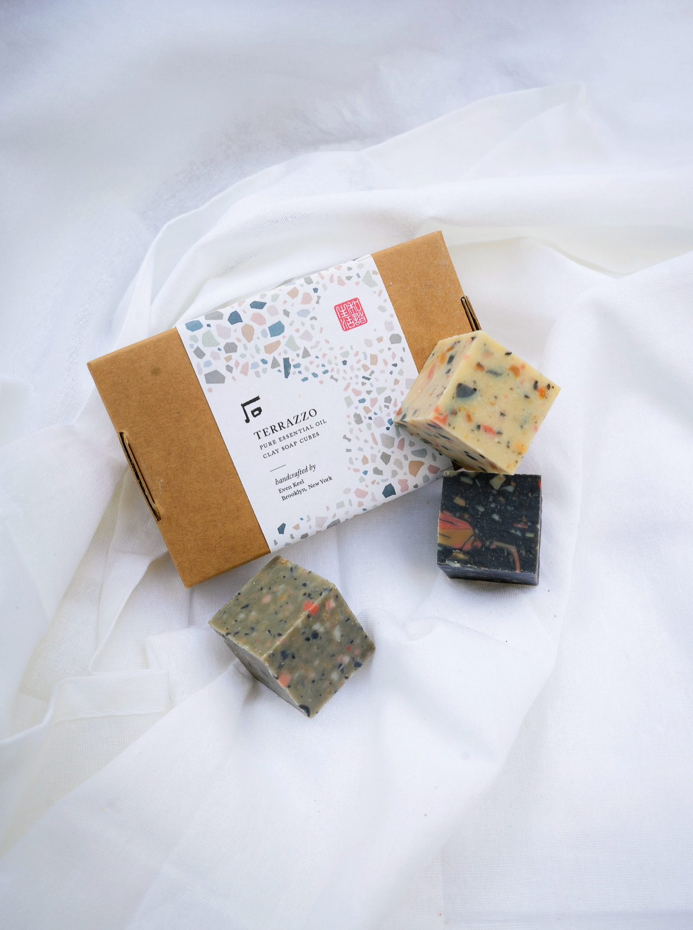 Terrazzo Clay Soap Cube Set