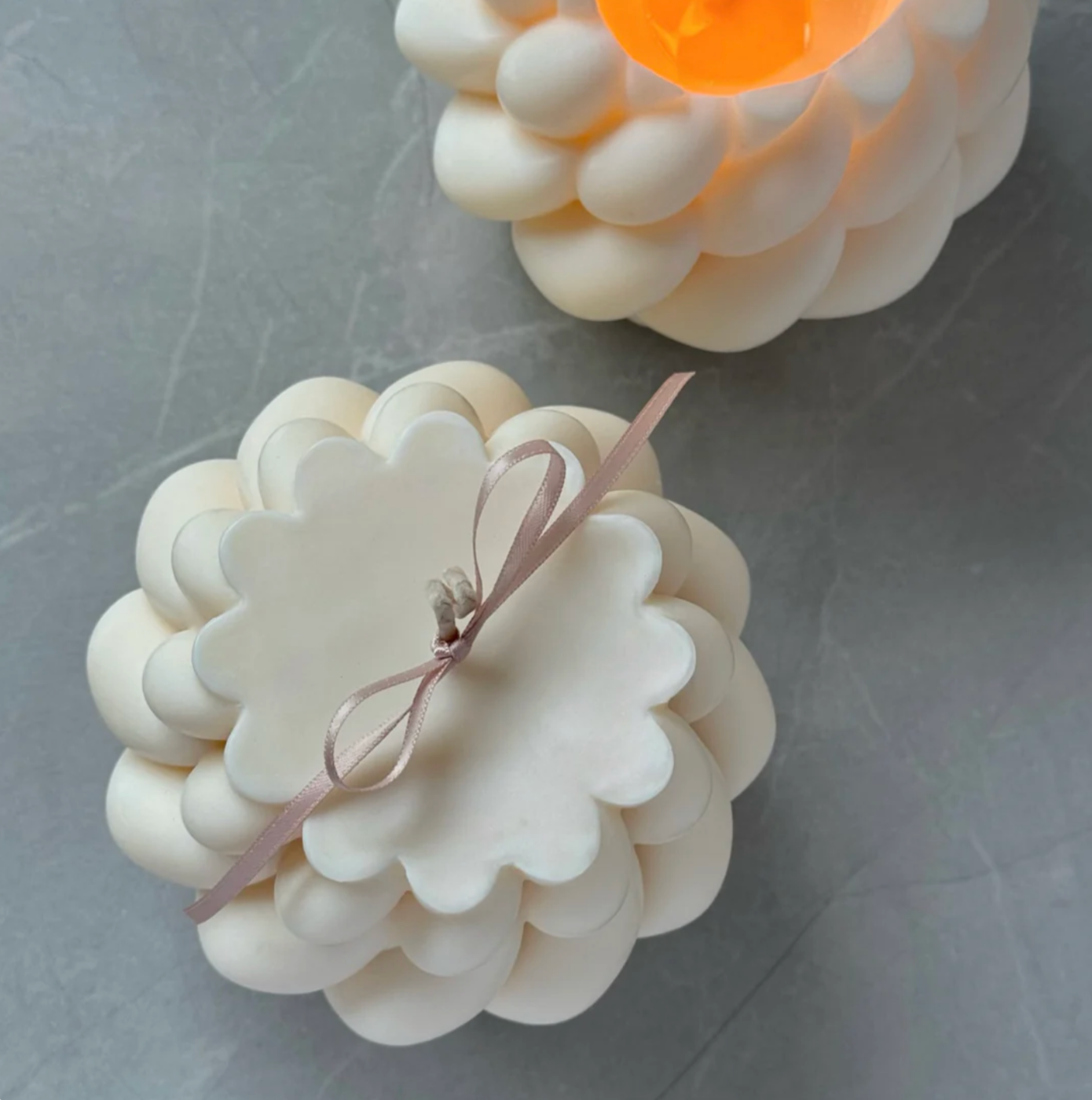 Twirl Raindrop Pillar Candle