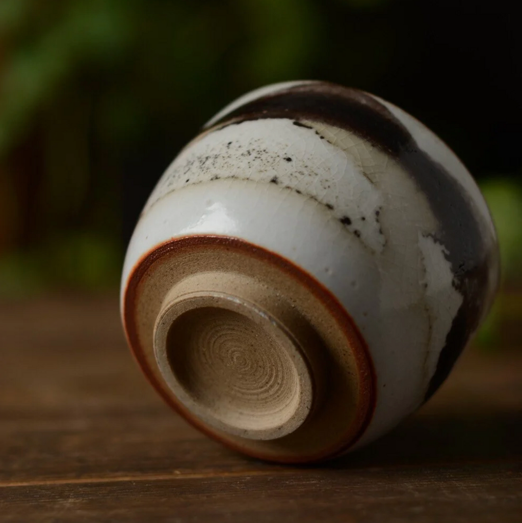 Hand-painted Black Ink Teacup
