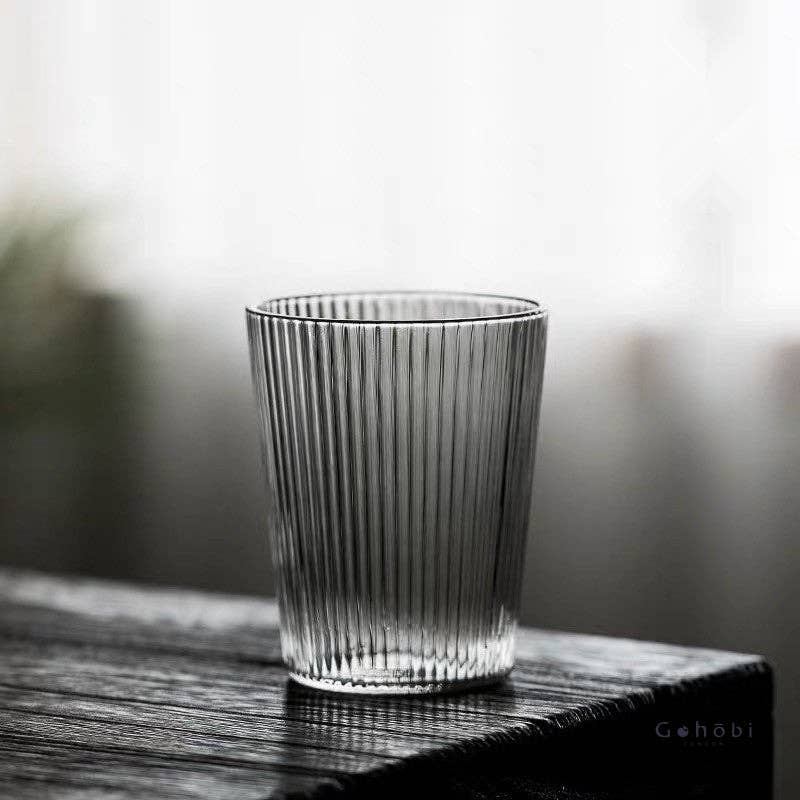 Japanese Stripe Glass Teacup