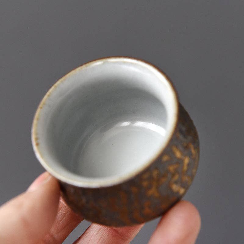 Ceramic Gilded Hammer Tea Cup