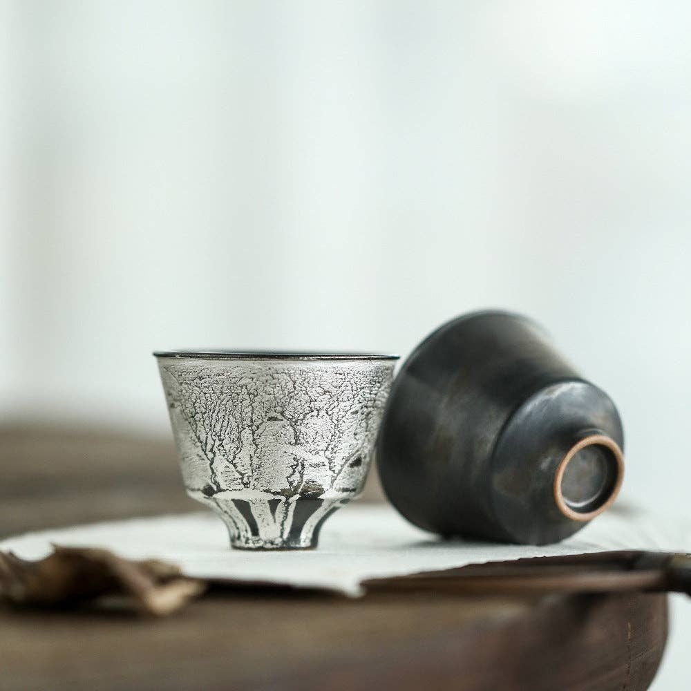 Ceramic Forst Silver Teacups - Set of 2