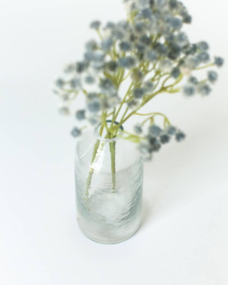 Handblown Hammered Bud Vase