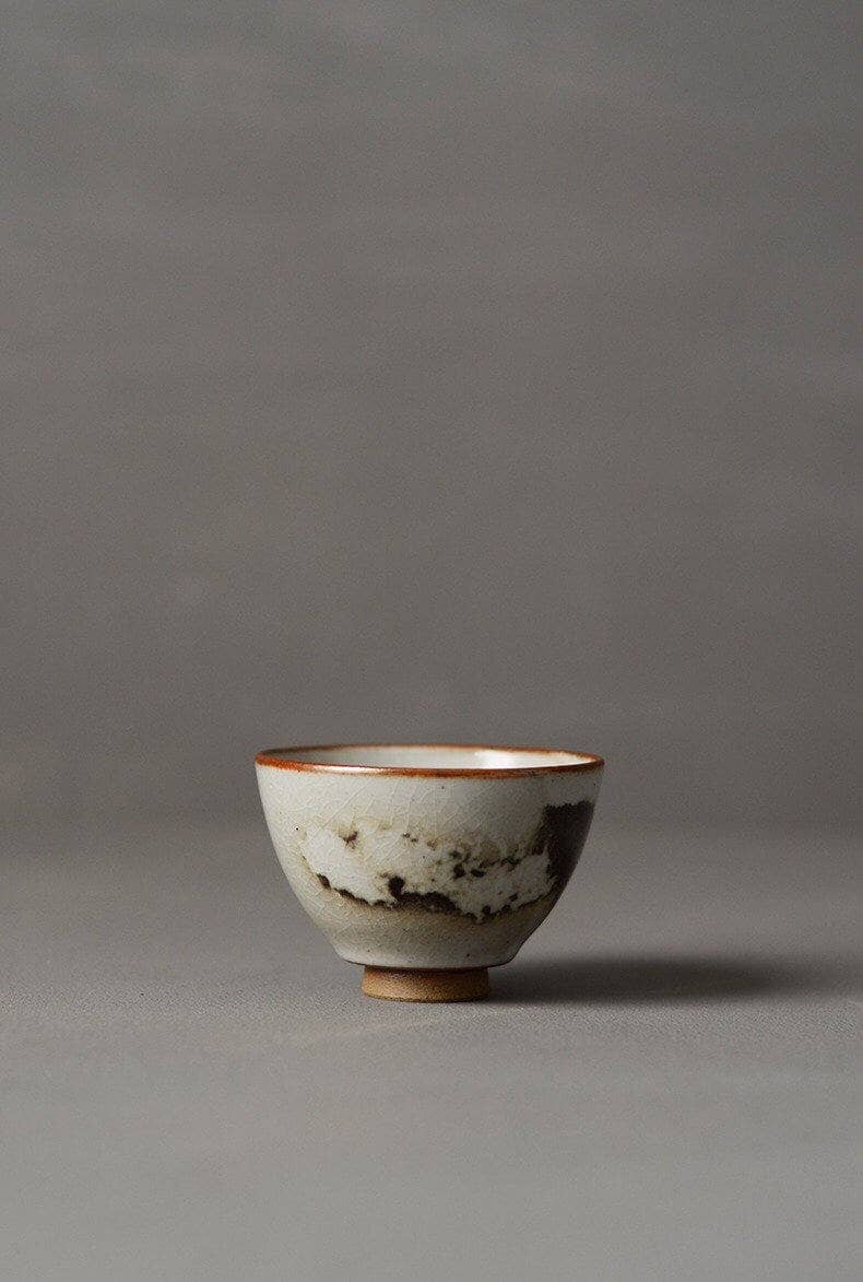 Hand-painted Black Ink Tea Cup