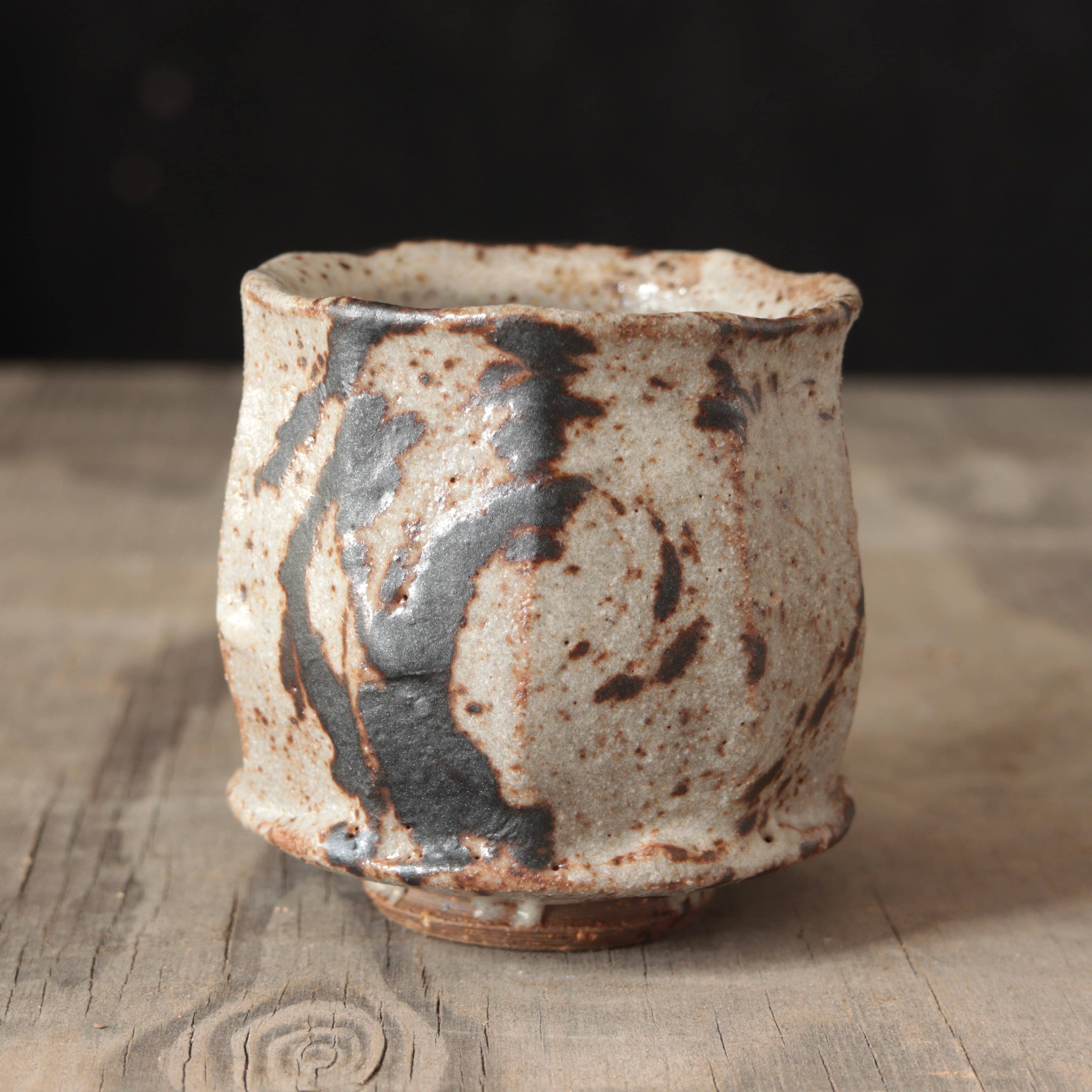 Wild Clay Sake Cup with Granite Glaze