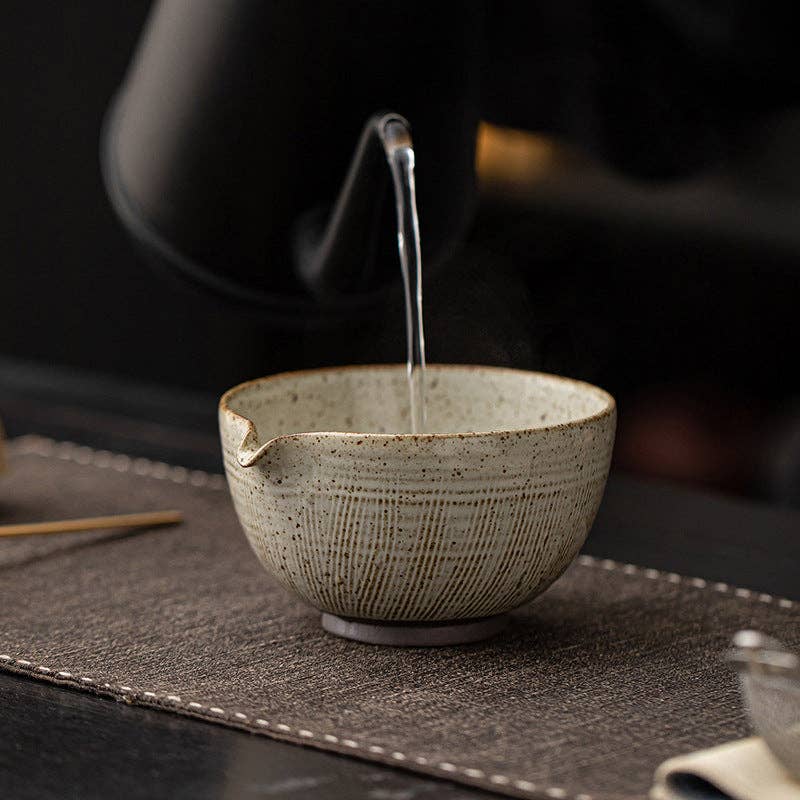 Mottled Ceramic Matcha Bowl