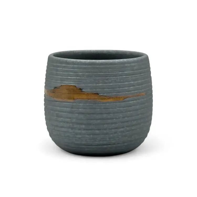 Charcoal Mino-yaki Yunomi - Japanese Teacup