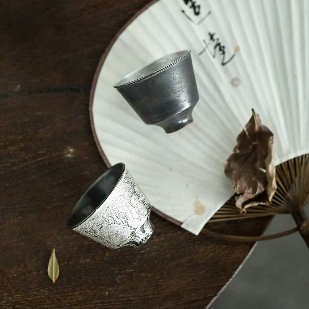Ceramic Forst Silver Teacups - Set of 2