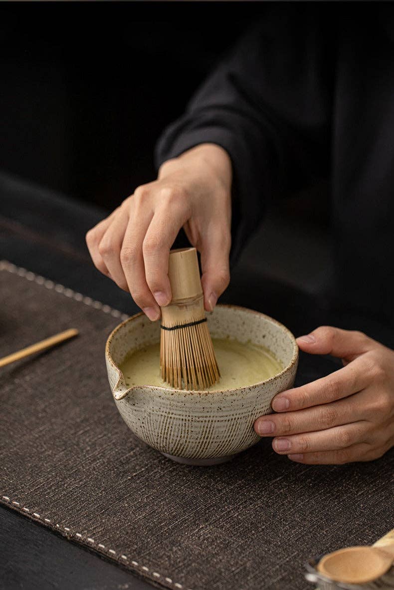Mottled Ceramic Matcha Bowl