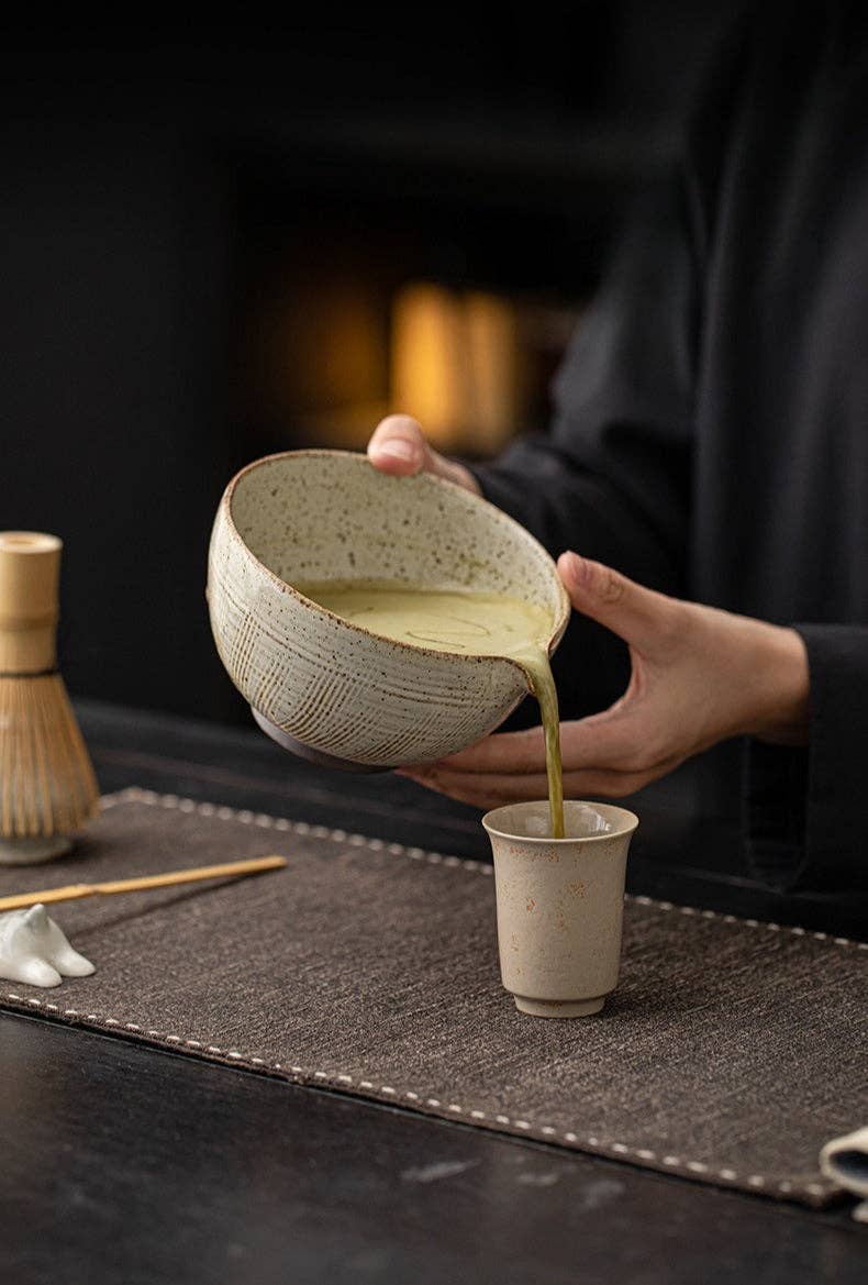Mottled Ceramic Matcha Bowl